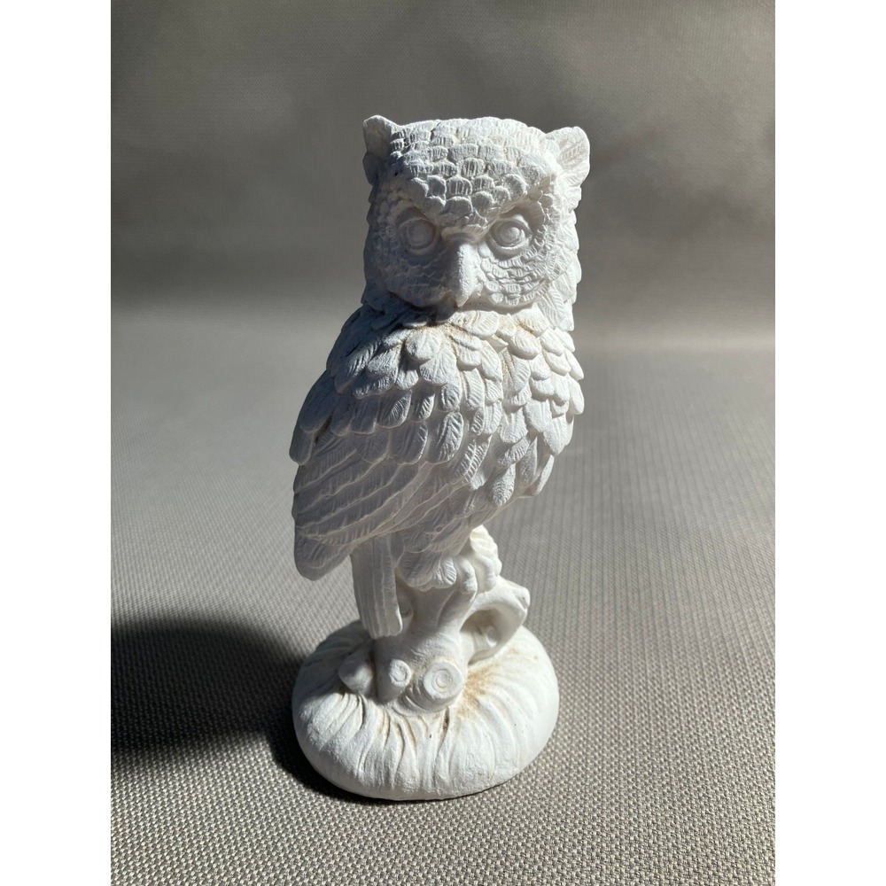 Vintage A. Santini Classic Owl Figure Made in Italy White Whimsical Owl FLAW‎